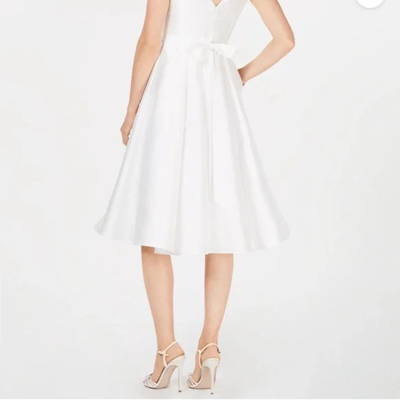 Adrianna Papell Mikado Silk Dress with Embellished Belt - Picture 4 of 8
